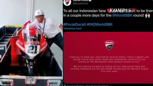 Pernyataan Resmi Ducati soal Video Unboxing Motor: Kami Menantikan WSBK dan MotoGP di Mandalika