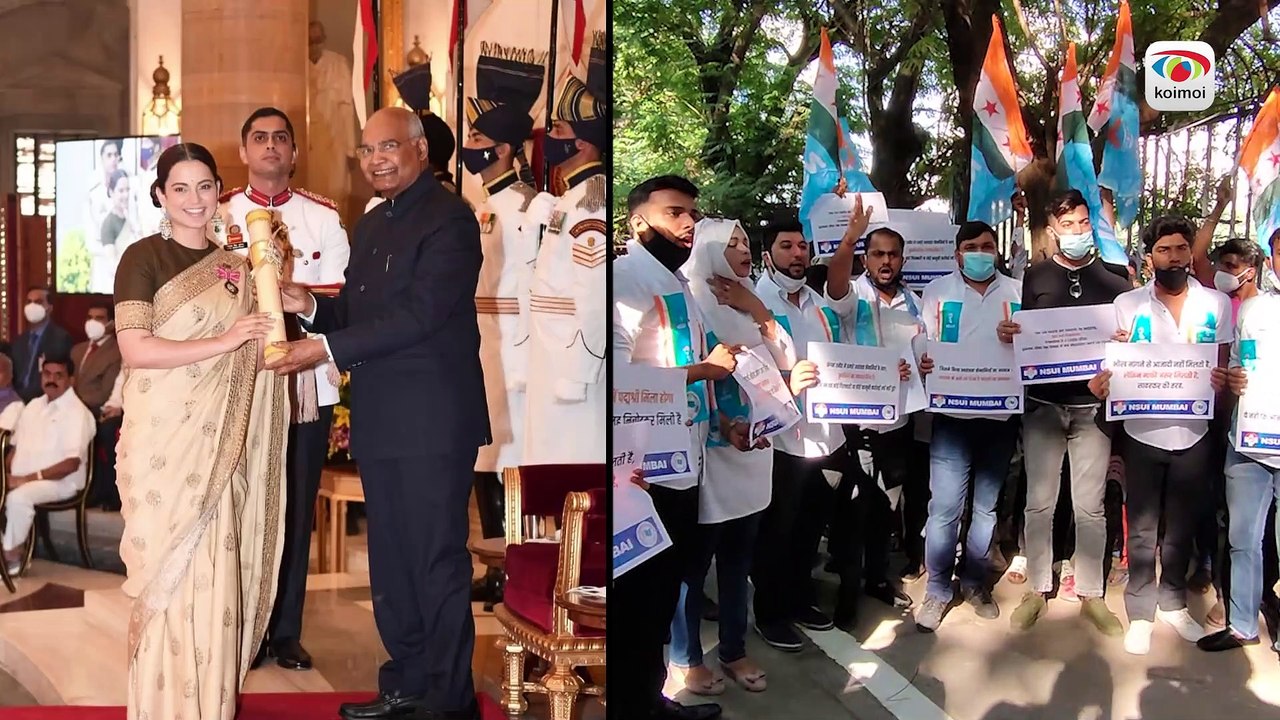 Ink Thrown On Kangana Ranaut's Pictures In A Protest Outside Her Against The 'Bheek' Comment