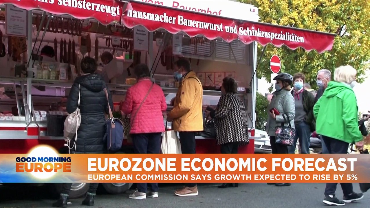 Brussels raises eurozone growth forecast but warns over energy prices