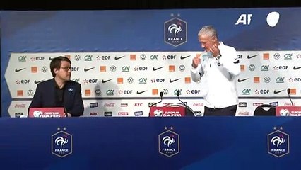 Bleus: "Pas de souci" pour Benzema, "disponible" contre le Kazakhstan, selon Deschamps
