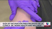 Guía de vacunación para pacientes de la  clínica  Dr. Moma health and wellness