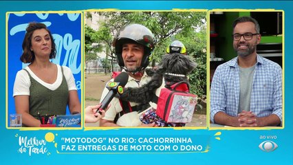 Ruby foi resgatada por Miguel e juntos, formam uma dupla de sucesso. Conheça a história do motoboy e sua pet.