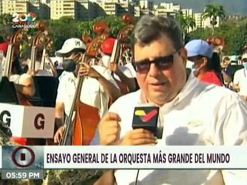 Sistema Nacional de Orquestas ensayó previo al reto Guinness de la Orquesta más grande del Mundo