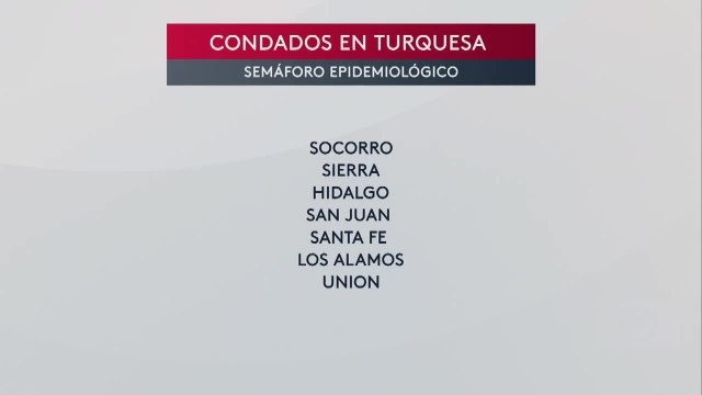 Ya no existen más condados en color rojo en el estado de Nuevo México