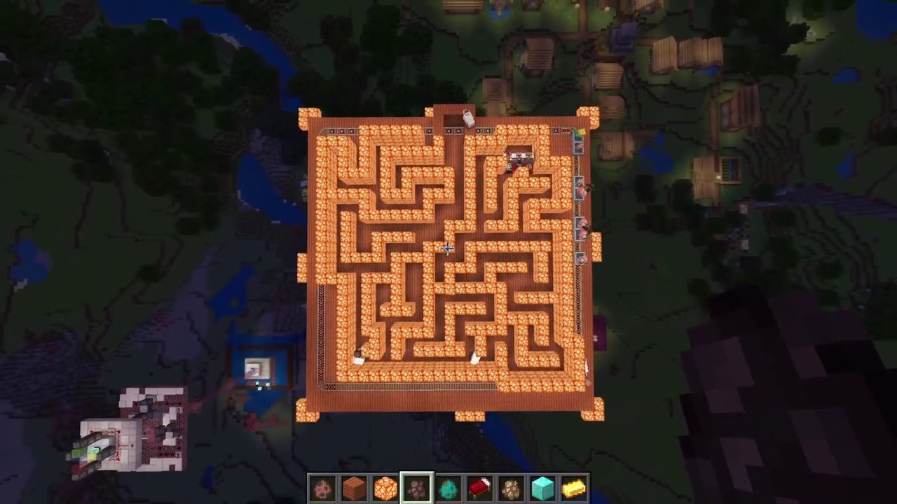 Can Villagers solve this Maze in Minecraft