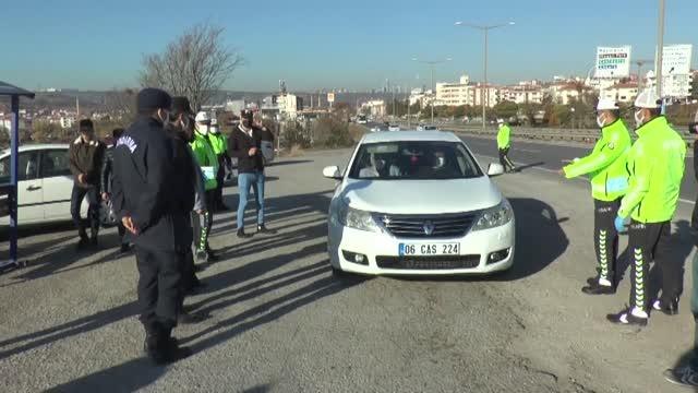 Gölbaşı Kaymakamı Bilgihan emniyet kemeri denetimlerine katıldı