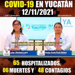 Panorama de Covid-19 en Yucatán. Actualización al 12 de Noviembre de 2021