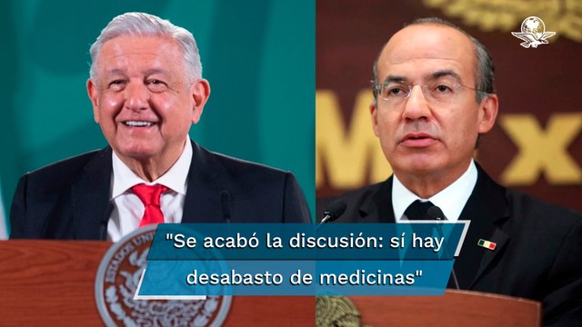 Calderón reconoce a AMLO por aceptar que hay desabasto de medicinas