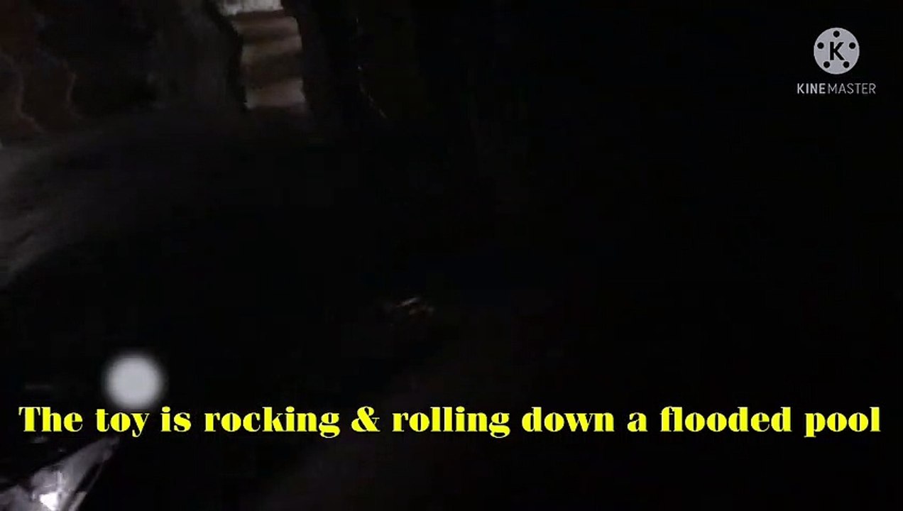 Toy is rolling in a pool