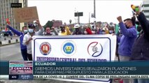 Ecuador: Estudiantes realizan plantones para exigir más presupuesto para la educación