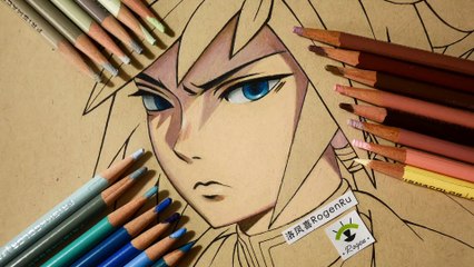 54b  Easy drawing Tomioka Giyuu with colored pencils