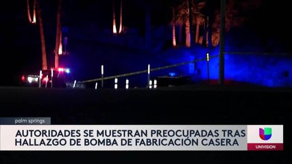 Continúa investigación sobre el hallazgo de una bomba casera en Palm Springs