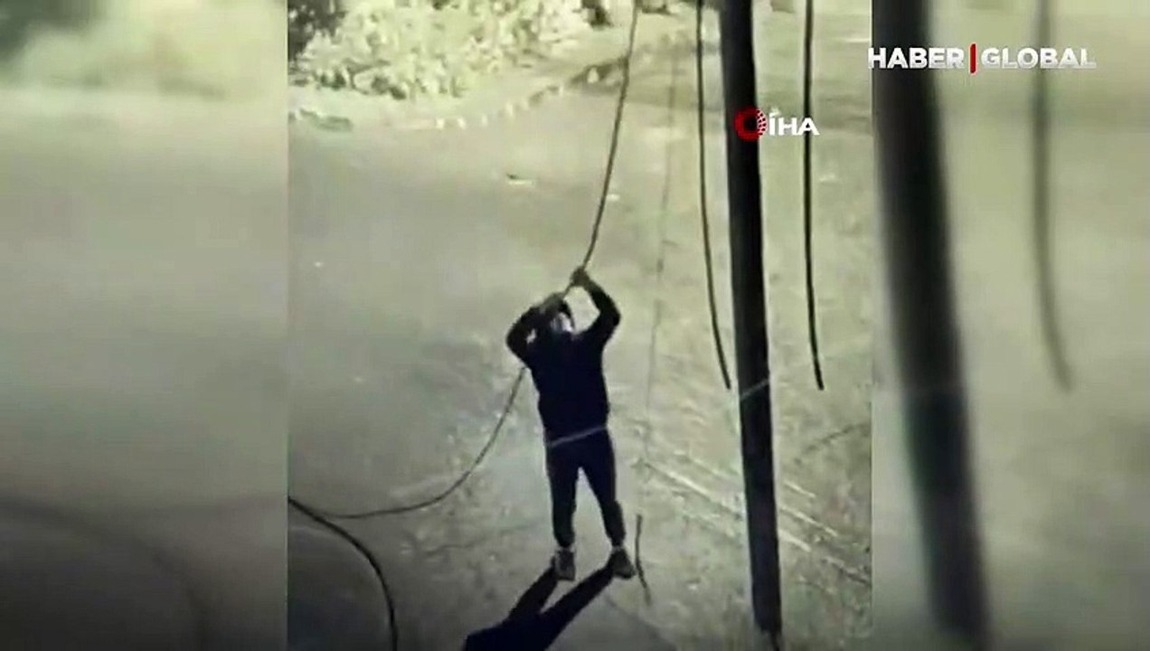 Şişli'de ilginç kablo hırsızlığı! İnternet kablosunu böyle çaldılar