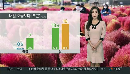 [날씨] 내일 오늘보다 포근…아침 수도권·영서 비 살짝