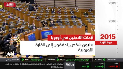 ...في تدفق المهاجرين الذين يحتشدون على الحد...