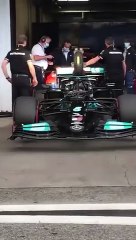 F1 2021 Brazil Post Qualifying Hamilton Car Inspect DRS Illegal