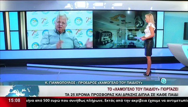 Ο Πρόεδρος του συλλόγου Χαμόγελο του παιδιού, Κ.Γιαννόπουλος, στο δελτίο του Star