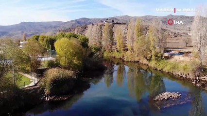 Sonbahar renklerine boyanan Kızılırmak görsel şölen sundu