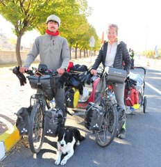 BİSİKLETLERİYLE AVRUPA TURUNA ÇIKAN FRANSIZ ÇİFT KAPADOKYA'DA