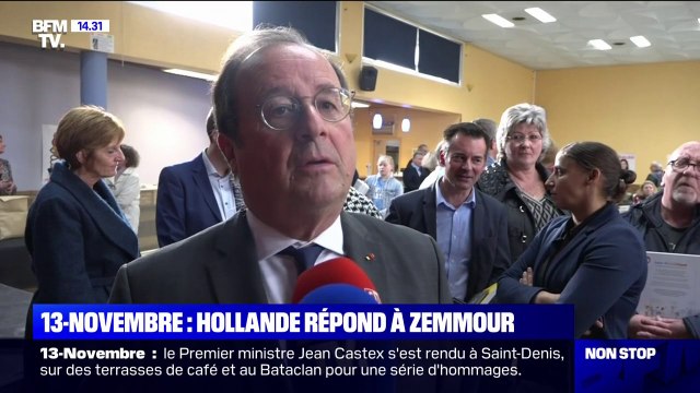 Les polémiques n'ont qu'un seul but : éviter que nous soyons unis face à ce drame : François Hollande répond à Éric Zemmour sur les attentats du 13-Novembre