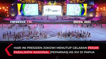 Hadiri Penutupan Peparnas XVI, Jokowi: Selamat Papua!