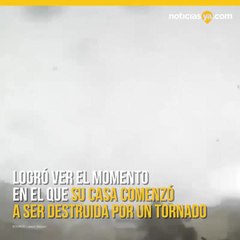 Hombre vio su casa ser destruida por Dorian a traves de una camara