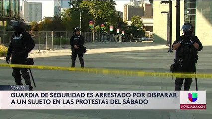 Guardia de seguridad dispara a manifestante en Denver