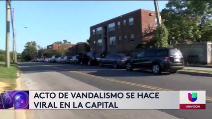 Vandalizan vehículo de madre soltera en Washington DC, todo quedó captado en cámara (09/23/2020)