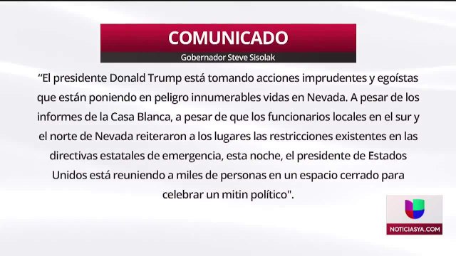 Polémica visita de Trump a Nevada 6pm 091420 - Clip