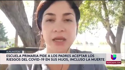 ¿FIRMARÍA UNA CARTA DONDE ACEPTA LOS RIESGOS DEL COVID-19 EN SUS HIJOS, INCLUYENDO LA MUERTE?