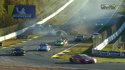 Petit Le Mans 2021 Race Huge Crash Big One GTLM And GTLMD Jordan