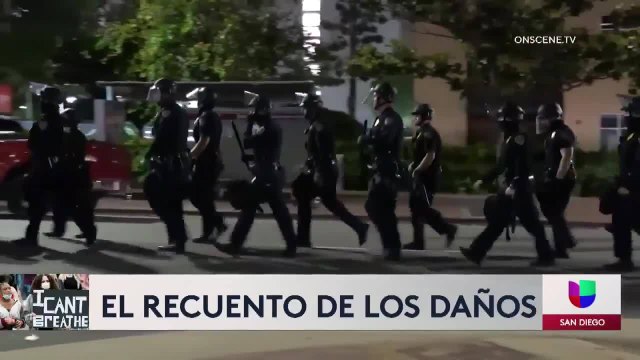 Recuento de daños en San Diego tras protesta