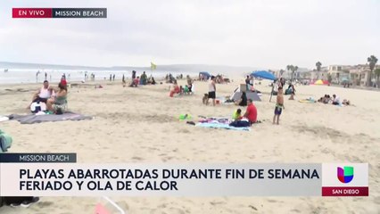 Playas abarrotadas por el dia del trabajo