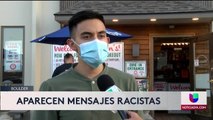 Mensajes racistas aparecieron en Boulder