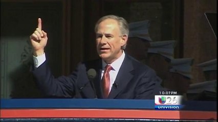 Greg Abbott rinde juramento como gobernador de Texas.