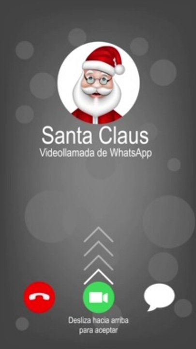 Feliz navidad, reciba la llamada de papá Noel