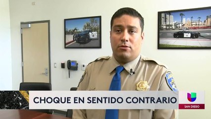 Investigan choque fatal en sentido contrario en San Diego