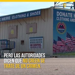 Hombre muere atrapado en contenedor de donaciones