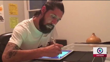Artista plástico retratos de recuperados