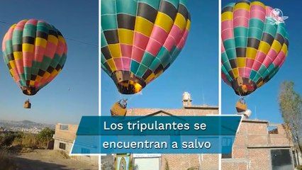 “¡Agárrense fuerte!”, globo aerostático choca con casa y tumba tinaco en Guanajuato