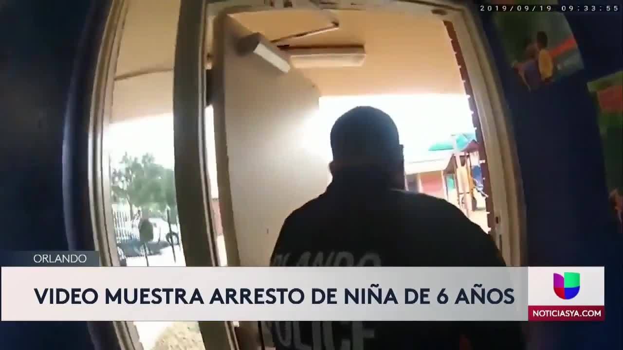 video de niña arrestada