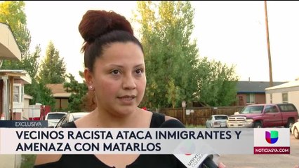 Vecino “racista” ataca inmigrantes y amenaza con matarlos.