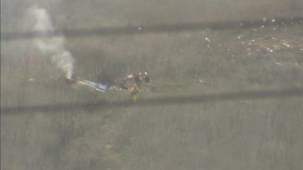 Escena de accidente de Kobe Bryant