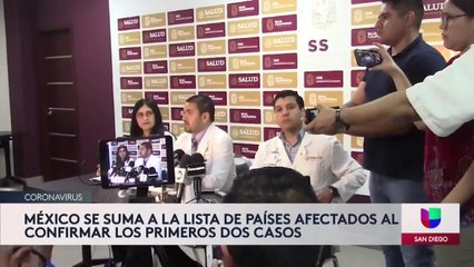 México se suma a la lista de países con el coronavirus