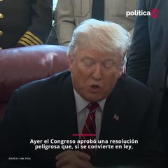 Trump veta resolución que anula su declaración de emergencia