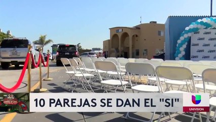 10 parejas se dan el “Sí” en autolavado de San Diego 11PM