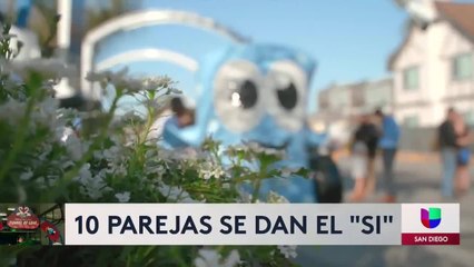 10 parejas se dan el “Sí” en autolavado de San Diego
