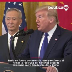 Trump firma acuerdo comercial con China