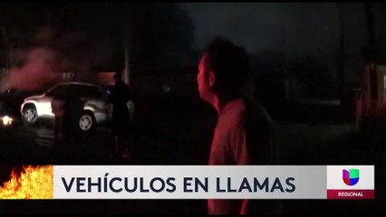 Incendio destruye varios vehículos estacionados en Mountain View 11PM