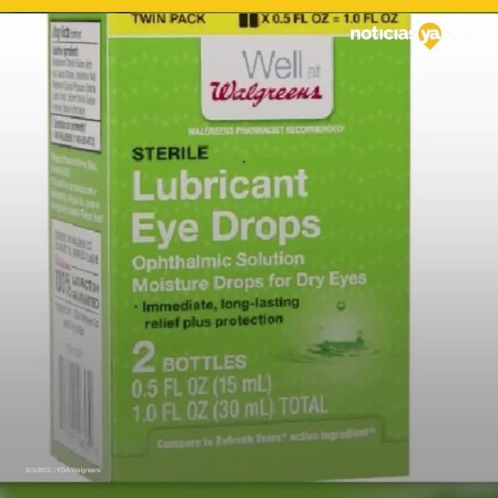 Retiran gotas para ojos potencialmente peligrosas de Walmart y Walgreens
